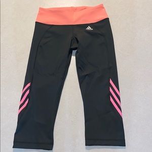 grey and pink adidas leggings